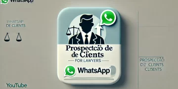 DALL·E 2024-10-02 19.15.03 - A minimalist YouTube thumbnail on the theme of client prospecting for lawyers. The design features a clean and simple layout with a lawyer icon in the